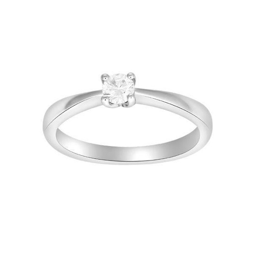 #3 - Siersbøl - Heart prinsessering i 14kt. hvidguld 0,20ct.